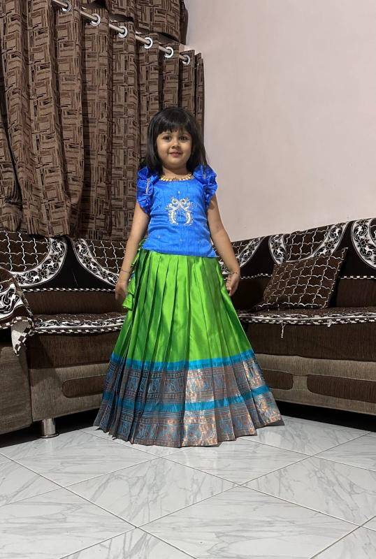 NEW LAUNCING KIDS LEHENGA CHOLI silk Surat wholesale bulk kids clothing.
